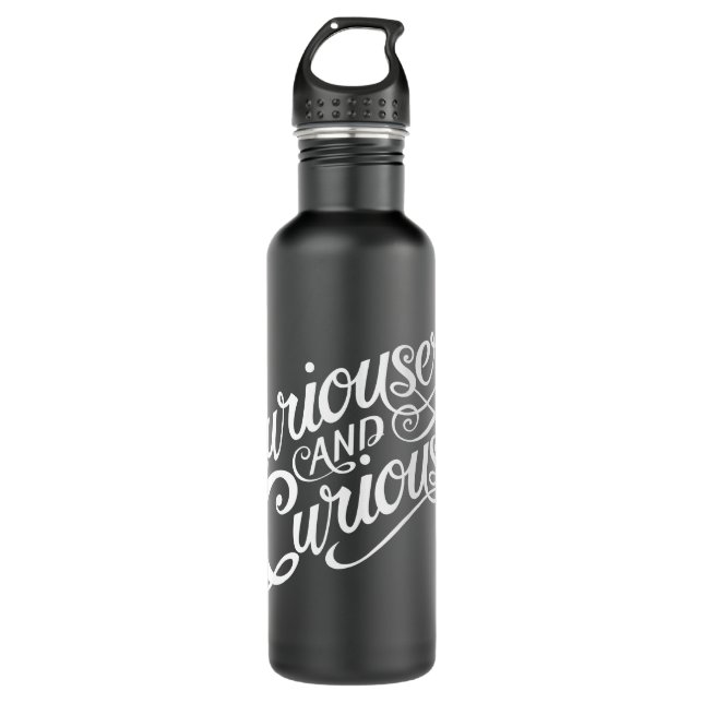 Typography | Curiouser and Curiouser 2 710 Ml Water Bottle (Front)