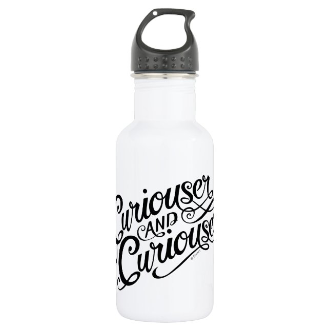 Typography | Curiouser and Curiouser 532 Ml Water Bottle (Front)