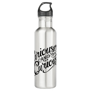 Typography   Curiouser and Curiouser 710 Ml Water Bottle