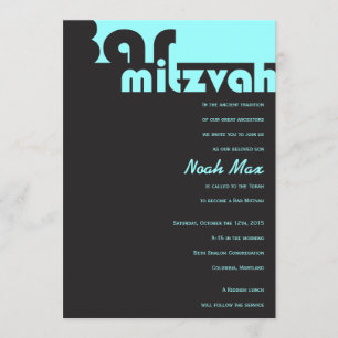 TYPOGRAPHY Customizable Bar Mitzvah Invitation