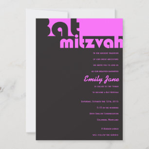 TYPOGRAPHY Customizable Bar Mitzvah Invitation