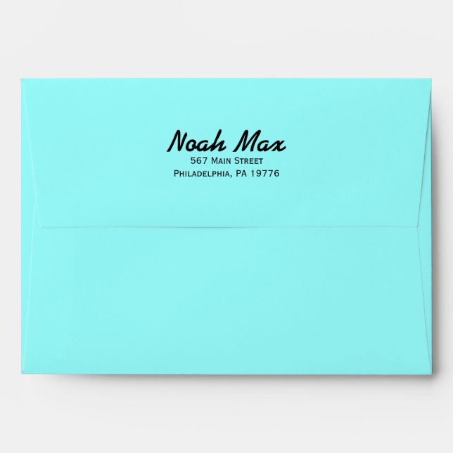 TYPOGRAPHY  Customizable Envelope Neon (Back (Top Flap))
