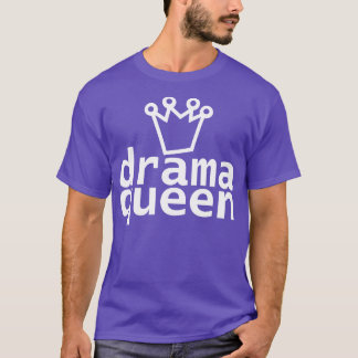 Typography Drama White Text T-Shirt