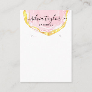 Typography earrings display holder  jewellery blus business card