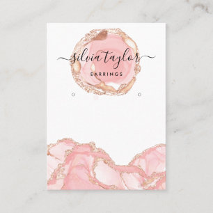 Typography earrings display holder  jewellery blus business card