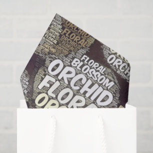 Typography Embedded Word Cloud Rustic Decoupage Tissue Paper