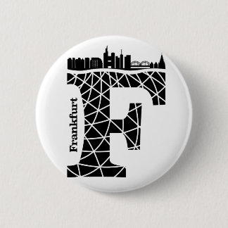 Typography F(Frankfurt: Germany) 2 Inch Round Button