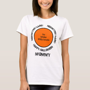 Typography Family Matching Mommy Happy Halloween T-Shirt