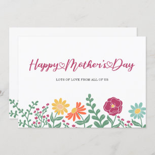 Typography Floral Mother's Day  Card