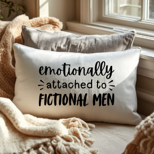 Typography Funny Bookish Saying Black and White Lumbar Pillow
