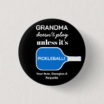 Typography Funny Custom Pickleball Player Grandma