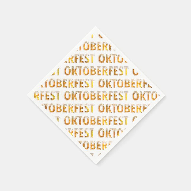 Typography German Beer Festival Oktoberfest Napkin (Corner)