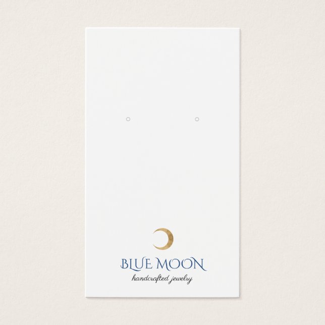 Typography Gold Moon Earring Jewellery Display Car (Front)