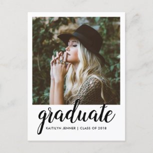 Typography Graduation Party   Save The Date Photo Postcard