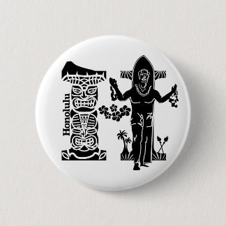 Typography H(Honolulu: USA) 2 Inch Round Button