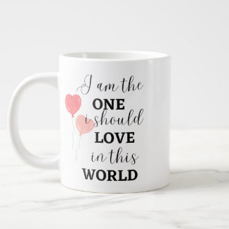 typography i am the one i should love cup cute 