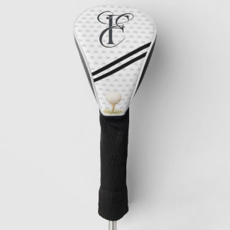  typography initials monogram E+F  Golf Head Cover