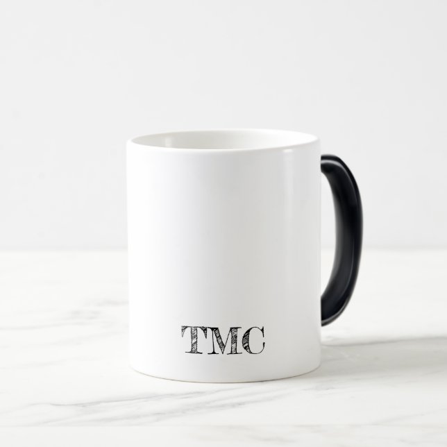 Typography INITIALS office home hand drawn modern Magic Mug (Front Right)