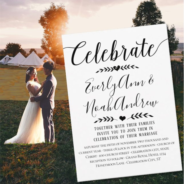 Typography Kraft Paper Wedding Invitations (Creator Uploaded)