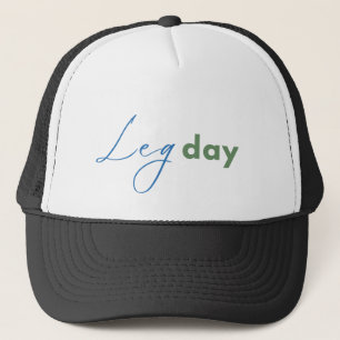 Typography Legday in Blue and Green Trucker Hat