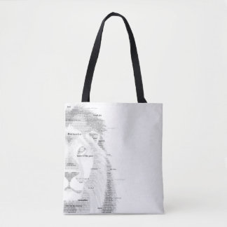 Typography Lion Tote Bag