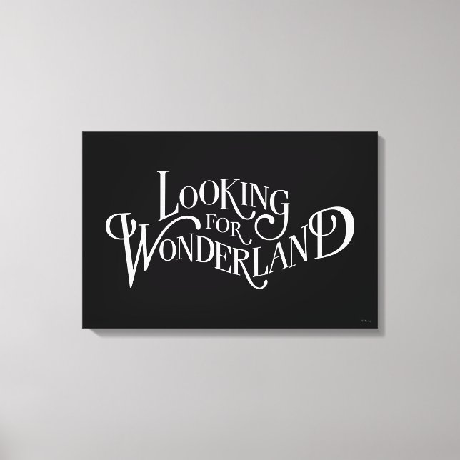 Typography | Looking for Wonderland 4 Canvas Print (Front)