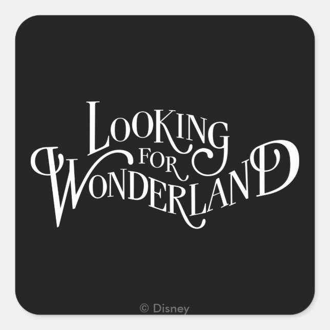 Typography | Looking for Wonderland Square Sticker (Front)
