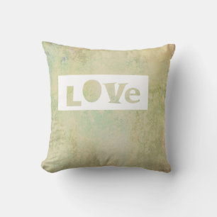 typography love quote pillow pastel colours