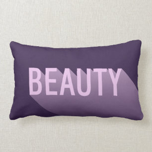 Typography Modern Lavender Purple Beauty Lumbar Pillow
