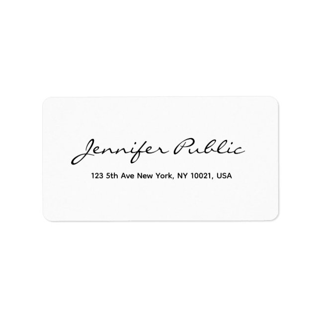 Typography Modern Minimalist Template Address Label (Front)