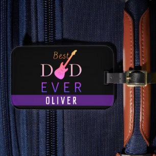 Typography Modern Travel Best Dad Ever Fathers Day Luggage Tag