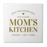 Typography Mom’s Kitchen Custom Tile<br><div class="desc">Typography Mom’s Kitchen Custom Ceramic Tile</div>