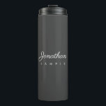 Typography Name Elegant Modern Minimalist Template Thermal Tumbler<br><div class="desc">Typography Script Name Elegant Modern Minimalist Simple Custom Template Add Text Upload Image,  Photo or Business Logo,  Company Name Promotional Classic Thermal Tumbler.</div>