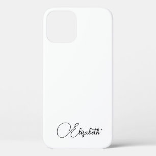 Typography Name Monogram Stylish Modern Template iPhone 12 Case