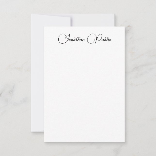 Typography Name Template Elegant Modern Vertical (Front)