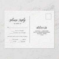 Typography on Watercolor Paper | Meal Choice Rsvp