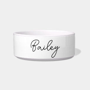 Typography pet name custom bowl
