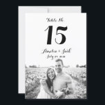 Typography Photo Wedding Table Number Card<br><div class="desc">More Pretty Table number Cards in the Little Bayleigh Store!</div>