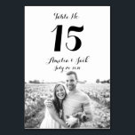 Typography Photo Wedding Table Number Card<br><div class="desc">More pretty table number cards in the Little Bayleigh Store!</div>