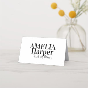 Typography Place Cards Wedding Reception