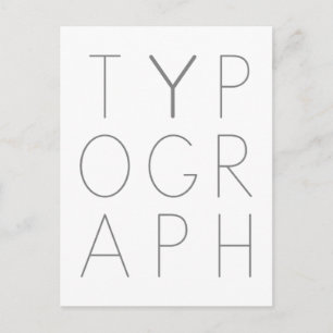 Typography Postcard