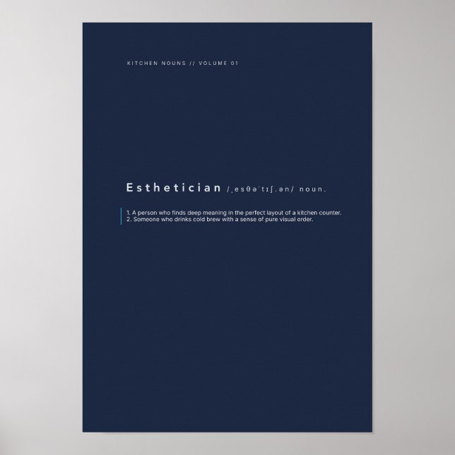 Typography poster Kitchen Nouns (Front)