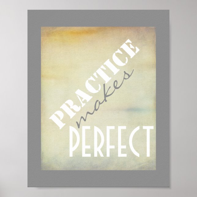 typography poster practice make perfect (Front)