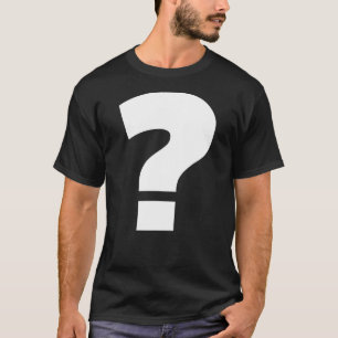 Typography Question Mark T-Shirt