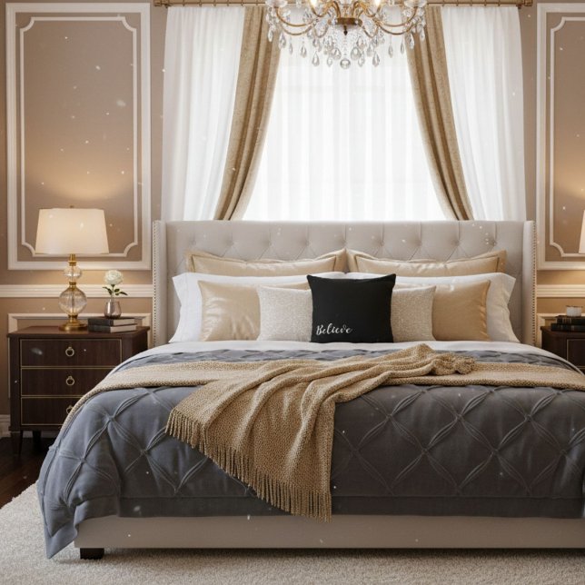  Typography quote motivational elegant  Throw Pillow (Creator Uploaded)