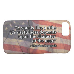 Typography Quote ~ Theodore Roosevelt iPhone 8/7 Case