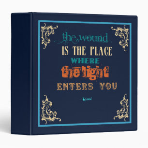 Typography Rumi Quote - The Wound Binder