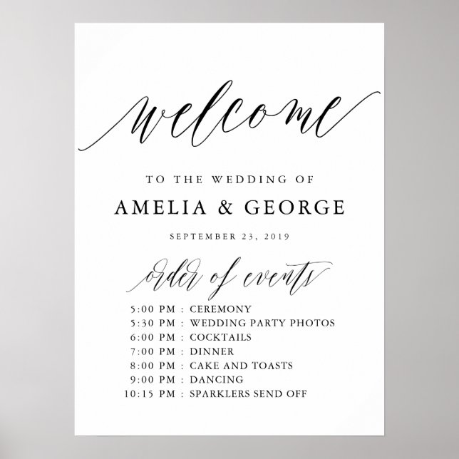 Typography Script Elegant Poster (Front)