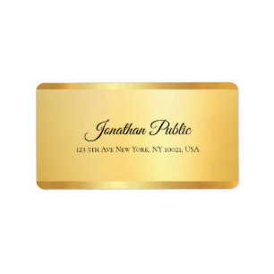 Typography Script Name Professional Elegant Gold Label