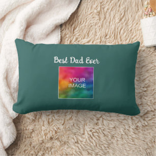 Typography Script Template Best Dad Ever Custom Lumbar Pillow